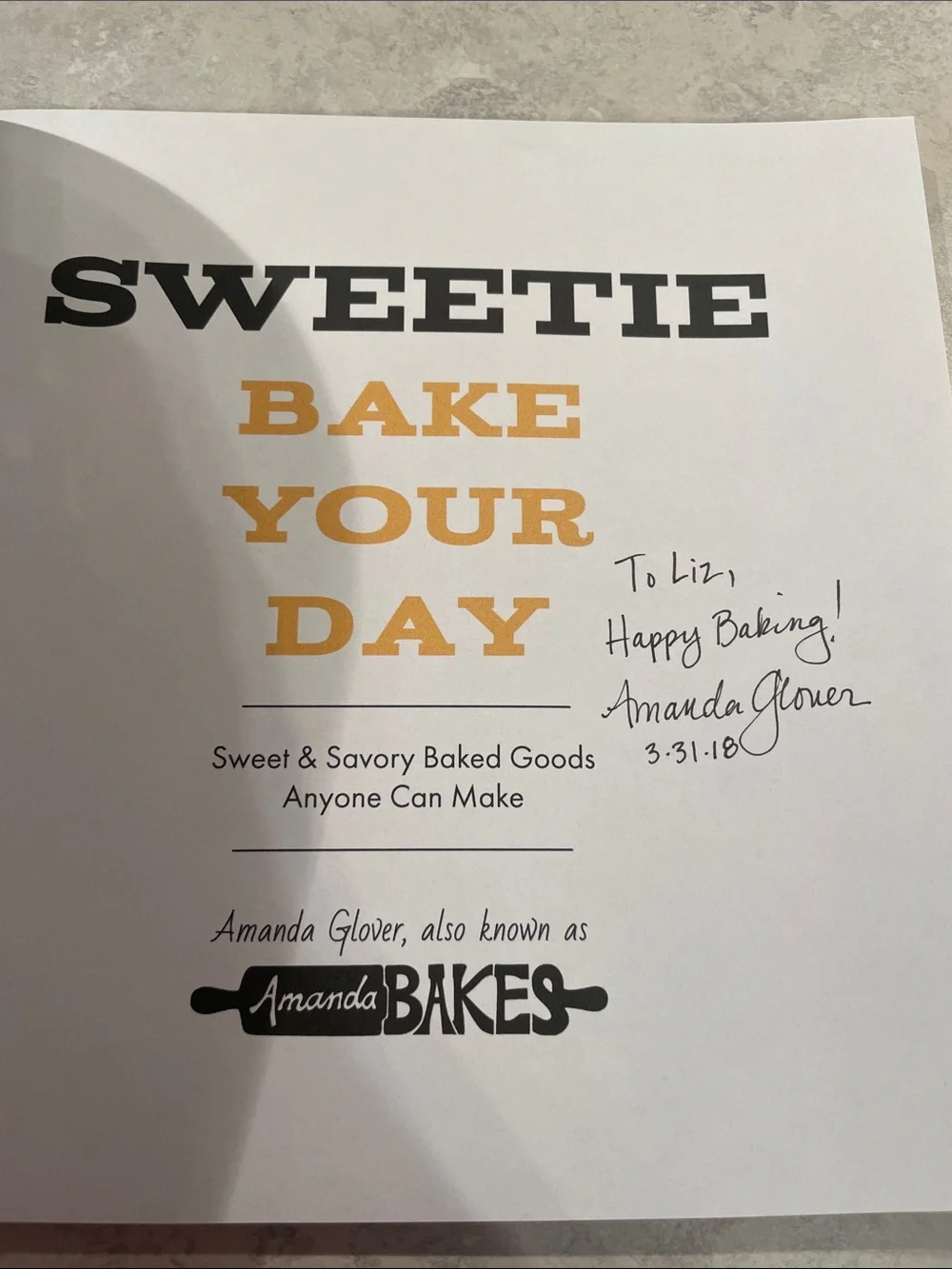 Sweetie Bake Your Day Cookbook